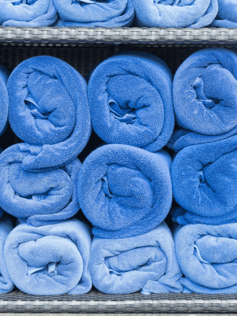 Toallas lavadas en una lavandería cerca de mi